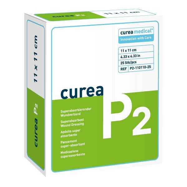 CUREA P2 superabsorb.Wundauflage 11x11 cm