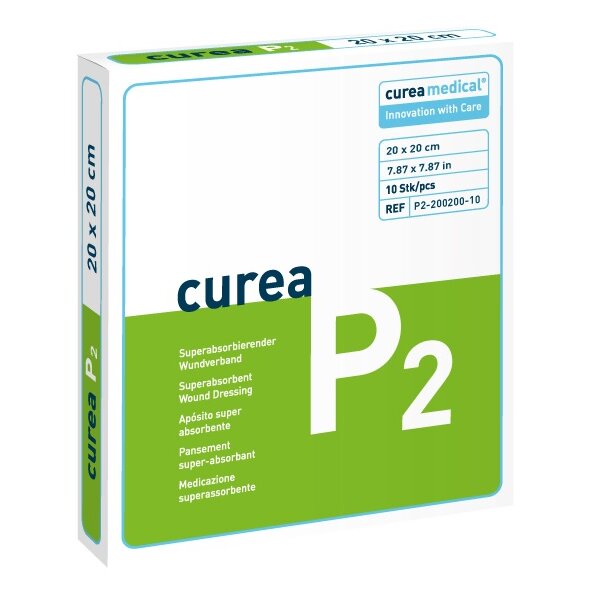 CUREA P2 superabsorb.Wundauflage 20x20 cm