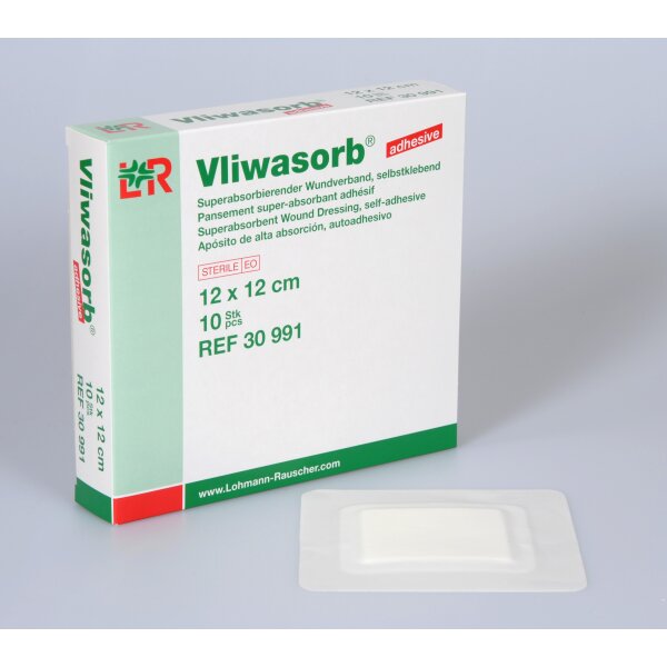 Vliwasorb® Adhesive, Kompresse, 12x 12cm, steril
