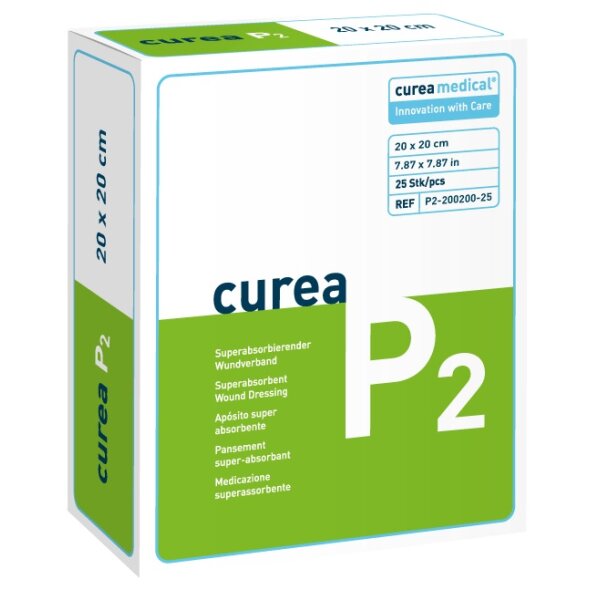 CUREA P2 superabsorb.Wundauflage 20x20 cm