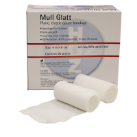 HOZ Mull Glatt, elastische Mullbinde, 4m x 8cm