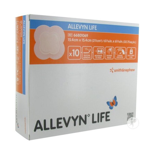Allevyn Life, Silikon-Schaumverband, 15,4 x 15,4cm
