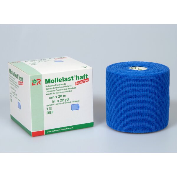 Mollelast® Haft kohäsive Fixierb. blau 6cm x 20m