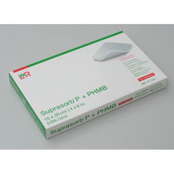 Suprasorb® P + PHMB, PU Schaumverband, 10x20cm