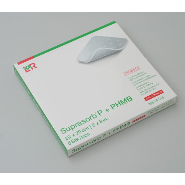 Suprasorb® P + PHMB, PU Schaumverband, 20x20cm