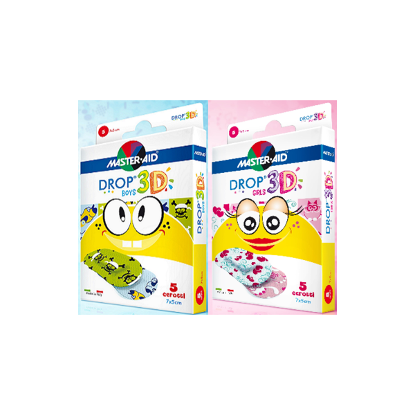 Drop® 3D, Boys & Girls, Wundauflage, 5 x 7cm