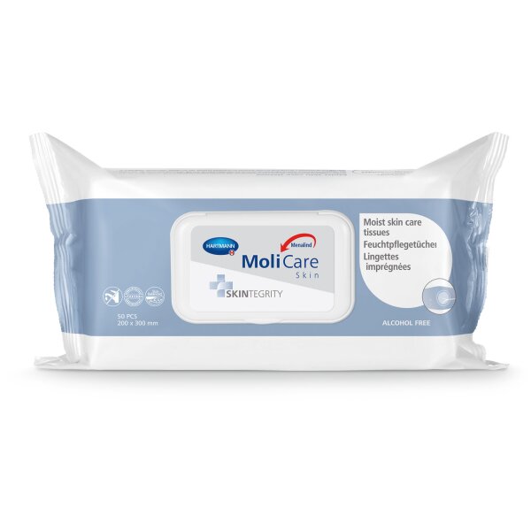 MoliCare® Skin Feuchtpflegetücher, 50 Tücher