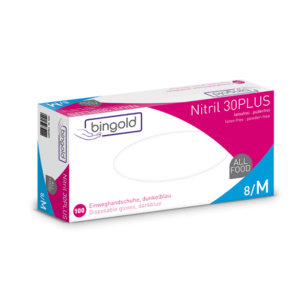 Bingold Nitril Gr. S, 30 PLUS Einweghandschuhe