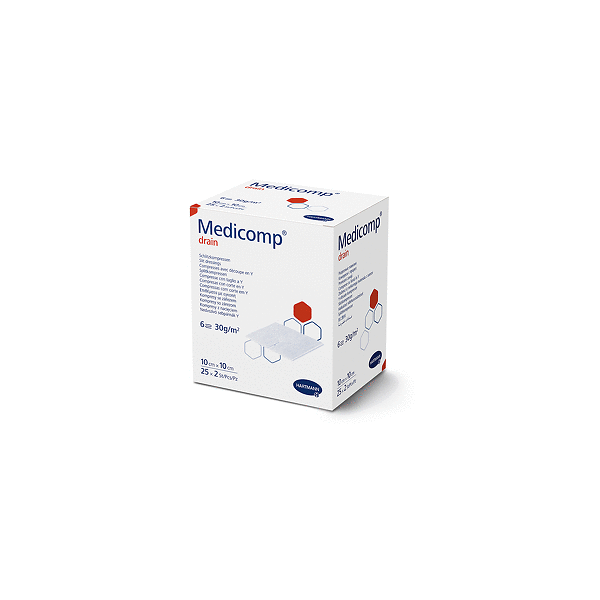 Medicomp® drain, 10 x 10cm, steril 6lagig