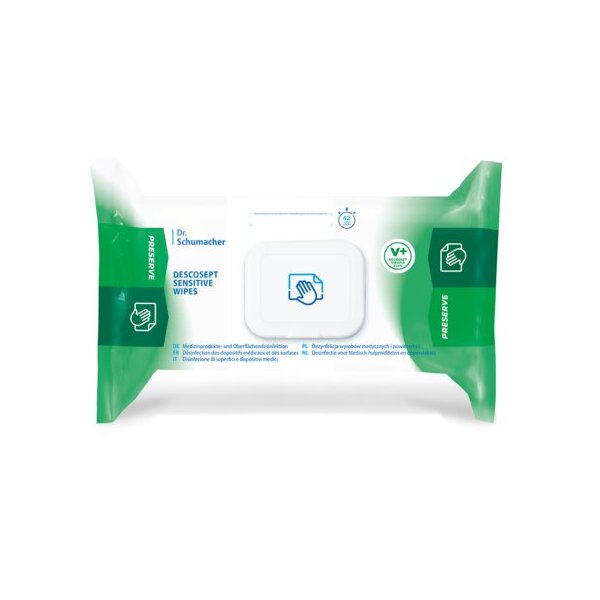 DESCOSEPT Sensitive Wipes alkohl.Schnelldesinfektionstücher