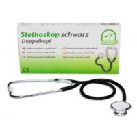 Medi-Inn® Stethoskop Doppelkopf, schwarz