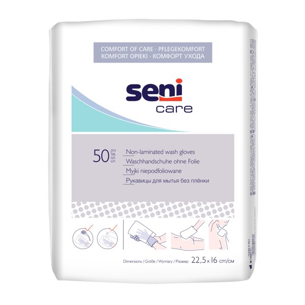 Seni Care Waschhandschuhe, unfoliert A50