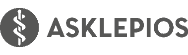 Logo von Asklepios in Schwarz: links ein runder Kreis mit Äskulapstab als medizinischem Symbol, rechts daneben der Schriftzug ‚Asklepios‘ in Großbuchstaben.